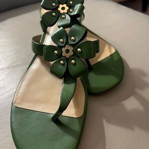 Micheal Kors Green Floral Women's Sandals